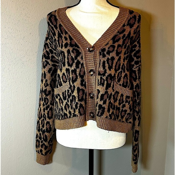 Show Me Your Mumu | Carti Cardi Cozy Leopard Knit | Medium - Picture 1 of 16
